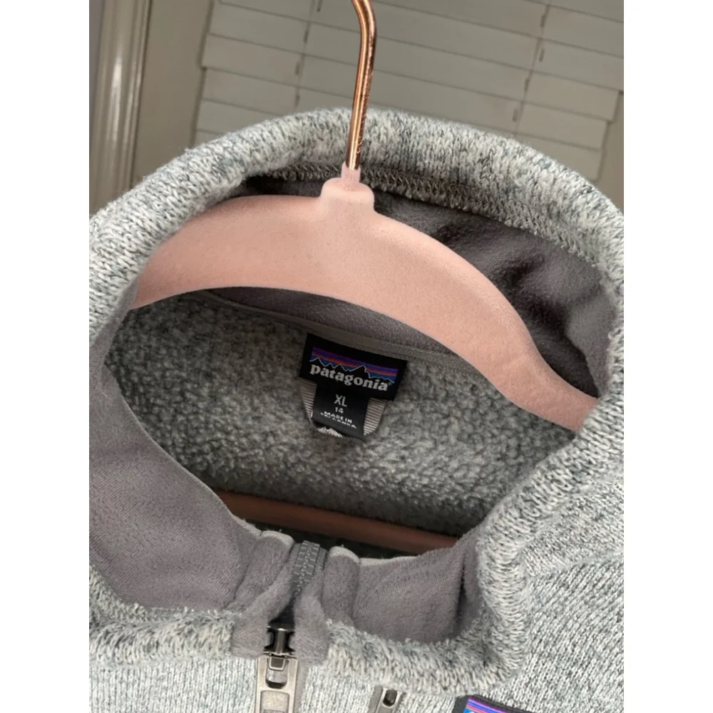 Patagonia Kid’s Better Sweater Quarter zip Fleece XL (14) Grey